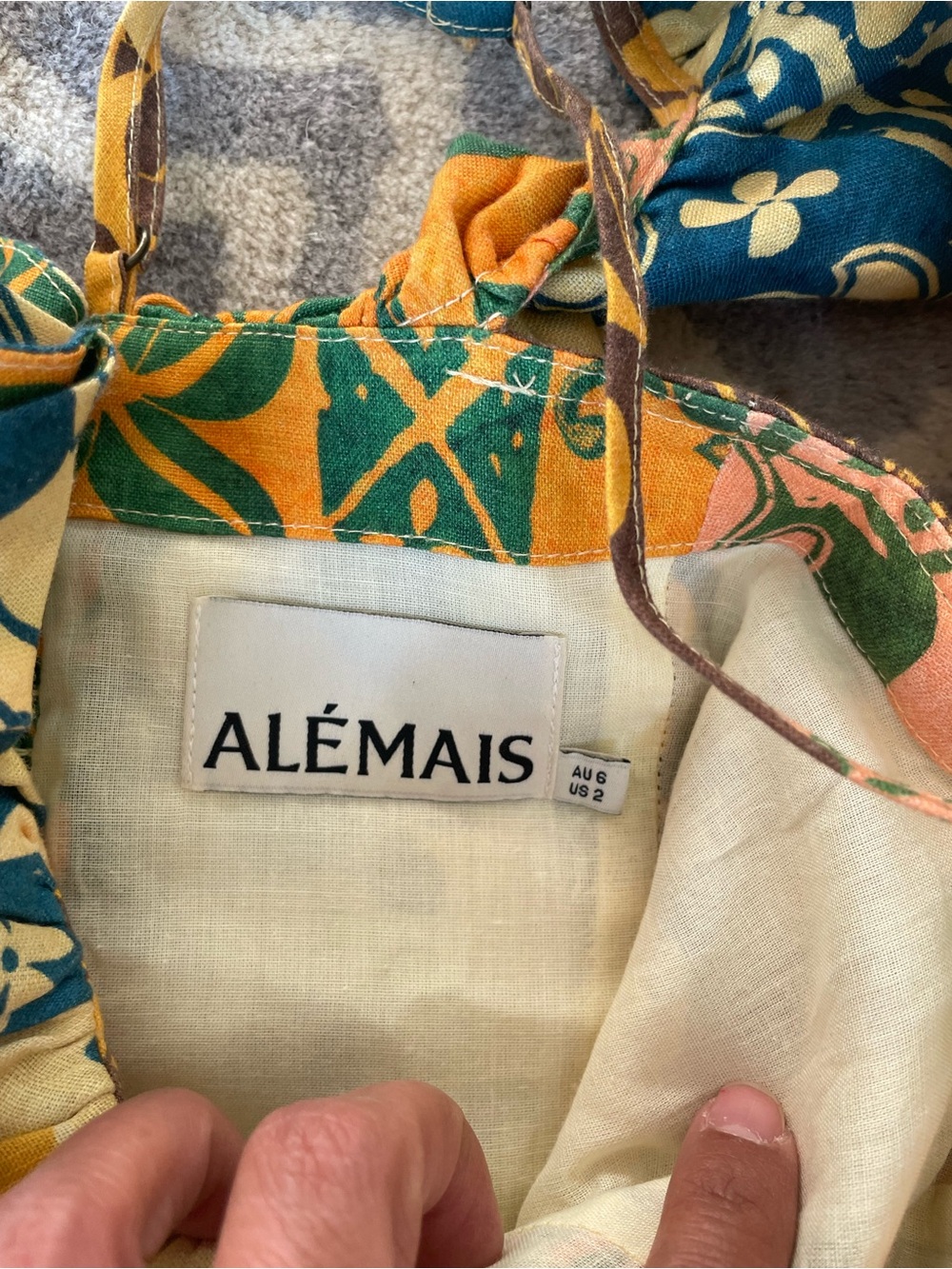 Alemais Floral Patchwork Ruffle Dress - Picture 4 of 9